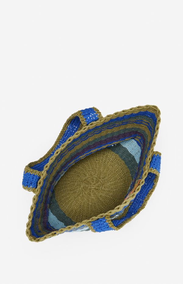 Borsa in raffia multistripes - immagine 3